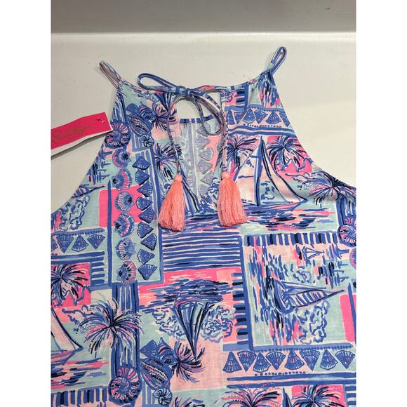 LILLY PULITZER NWT Margot Swing Dress Whisper Blue Yeah Bouy S - Picture 8 of 8